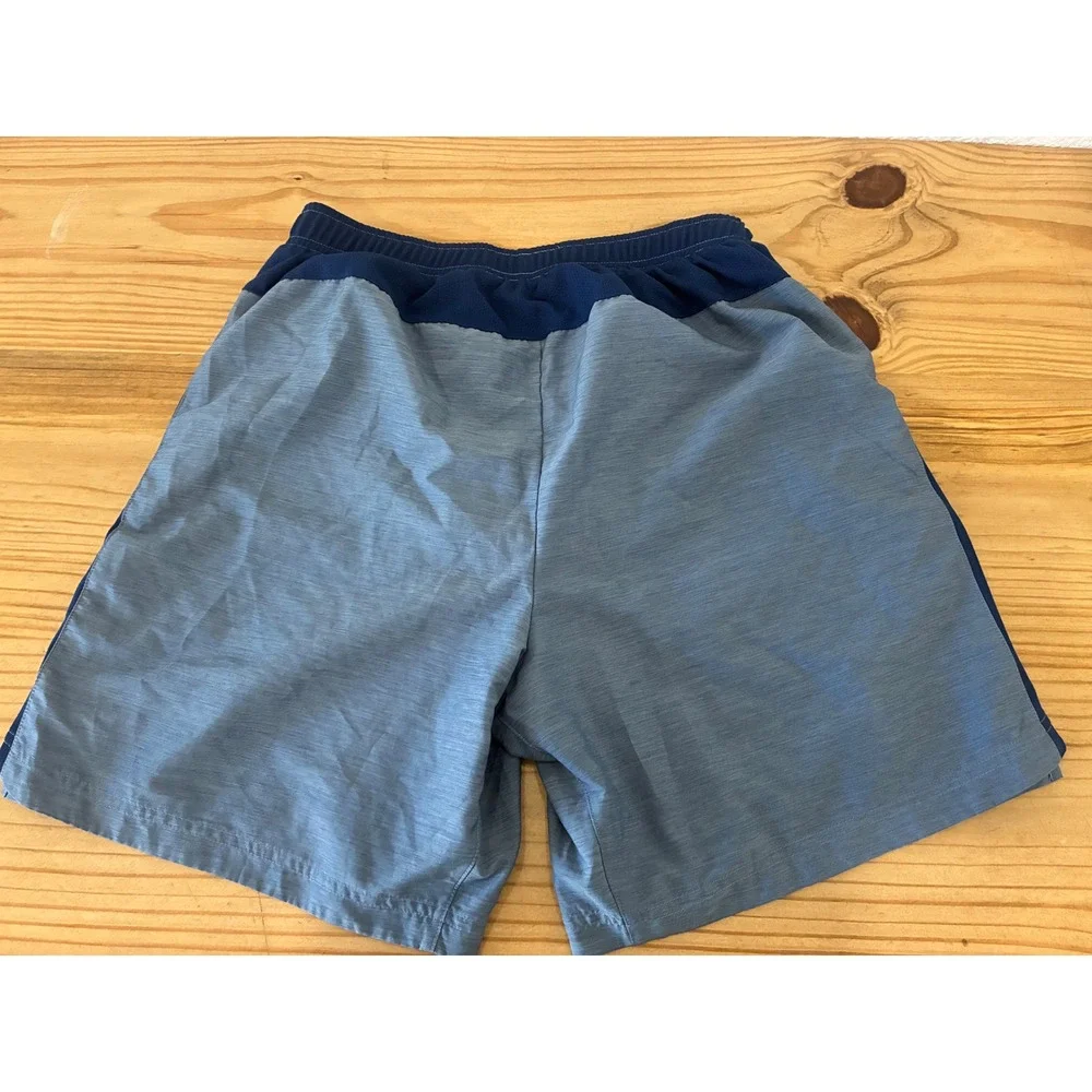Masters Tech Active Mens Golf Shorts Blue Heathered Elastic Waist Size Large